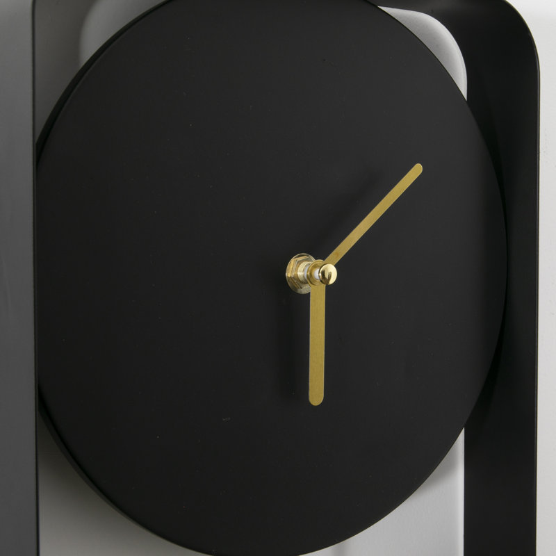 Capressa Metal Wall Clock, Black/Gold