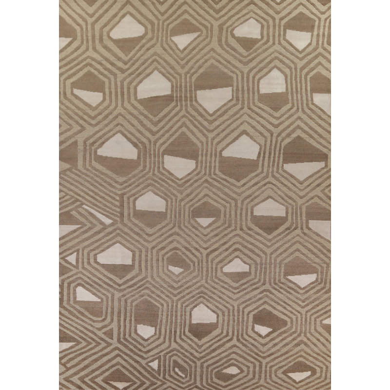 Grand tapis moderne abstrait 10 x 14