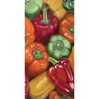 Colorful peppers - 15.75"x31.50" Desk mat