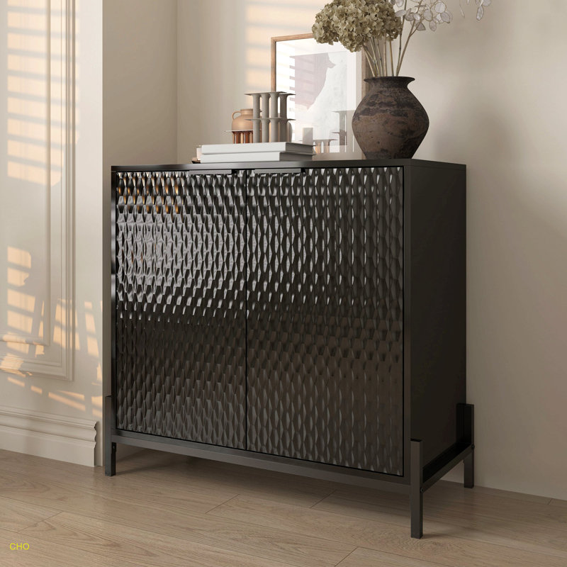 Buffet moderne à 2 portes - Buffet avec pieds en métal thermolaqué