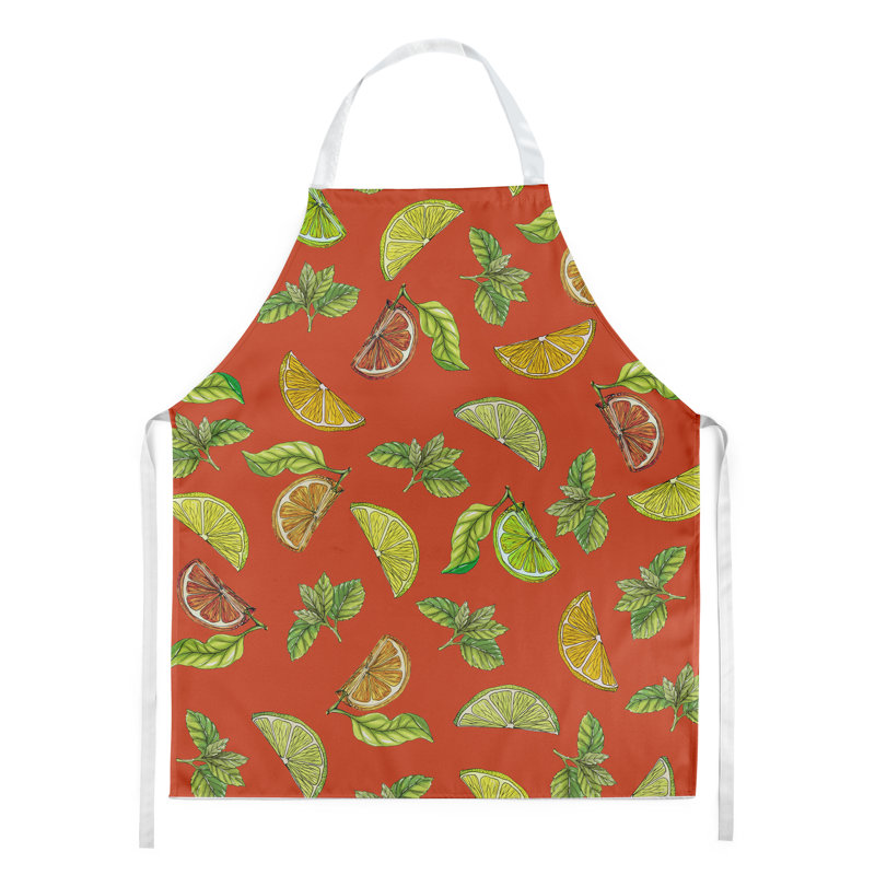No Pattern Bib Apron, Red/Green