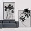 "Fleurs noires et blanches" 2 pièces-98554003-98554001