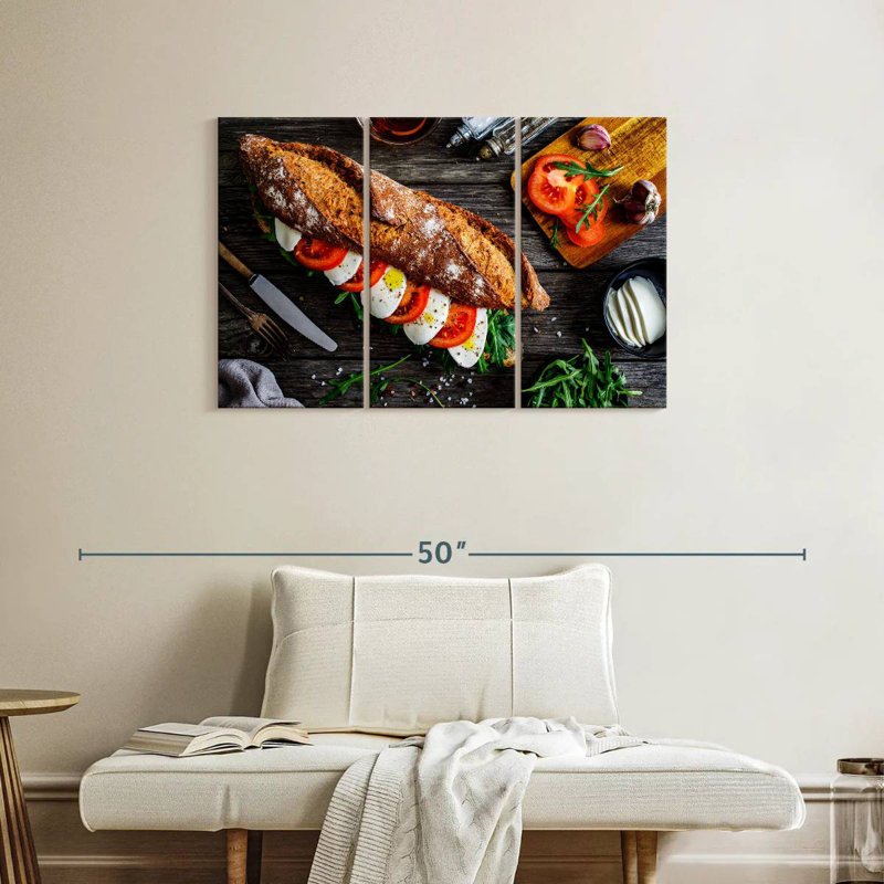Yarlin Caprese Salad On Baguette, 24" H x 38" W
