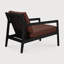 Jack outdoor lounge chair - teak - Burgundy fabric-169008000-169008001