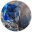 Tapis d'intérieur rond lavable abstrait bleu 8 pi HomeRoots