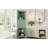 Green Triangle Tall Cabinet With 3 Drawers And Adjustable Shelves For Bathroom, Kitchen Or Living Room, MDF Board With Painted Finish-1182800649
