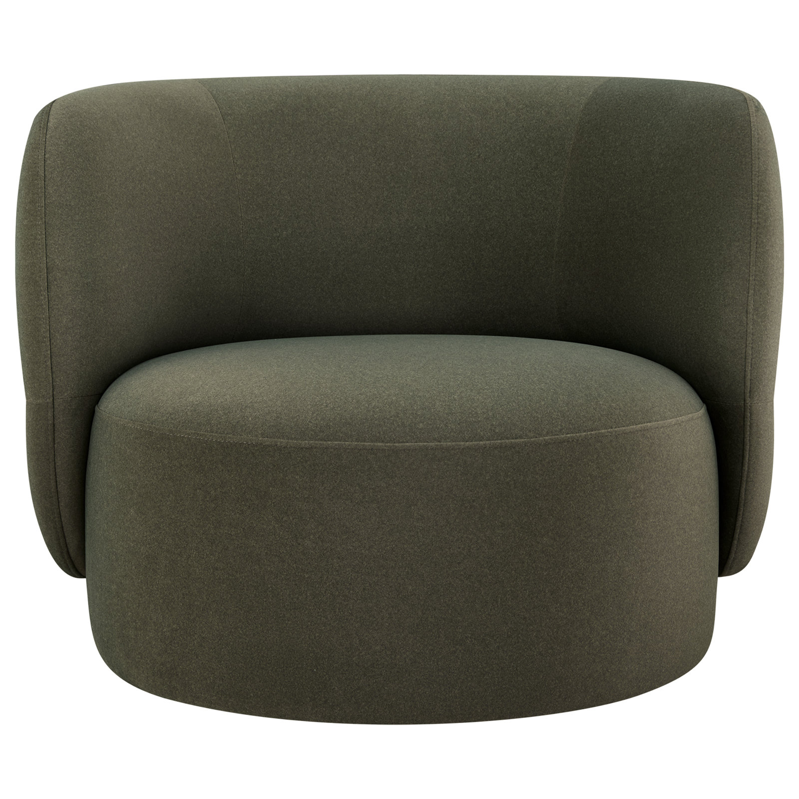 Swivel Barrel Chair, Vesper Forest Velvet