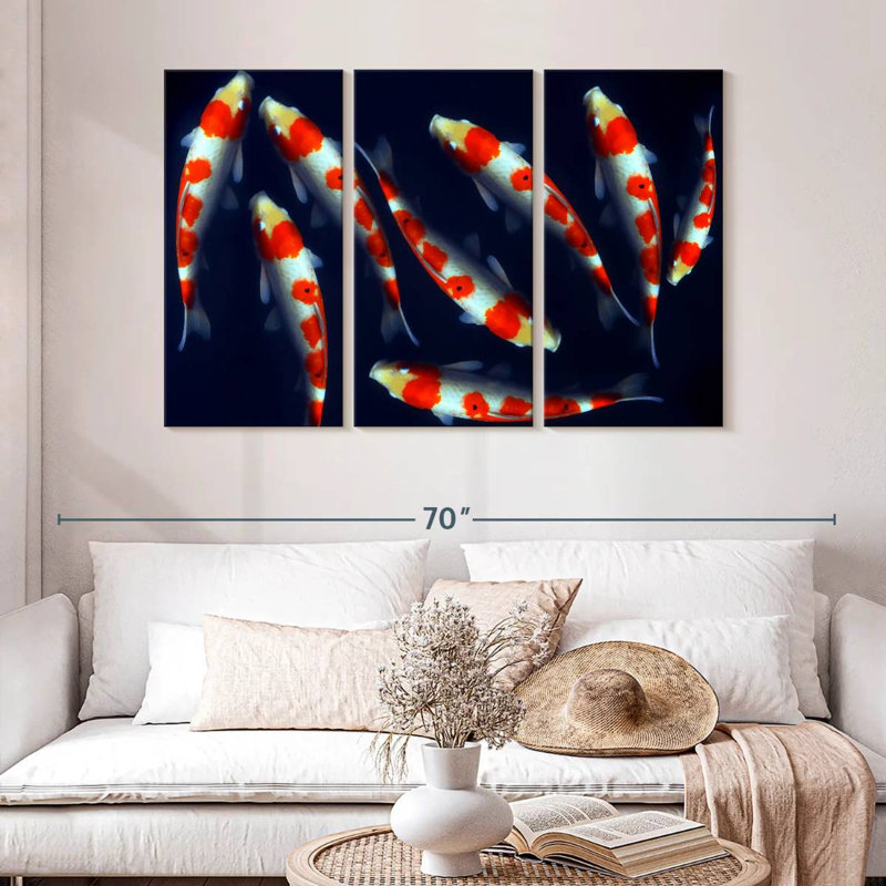 Brampt Sleek Koi Fish, 32" H x 50" W