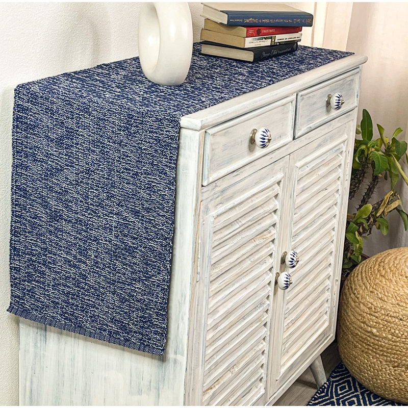 HONEYCOMB TABLE RUNNER, Blue