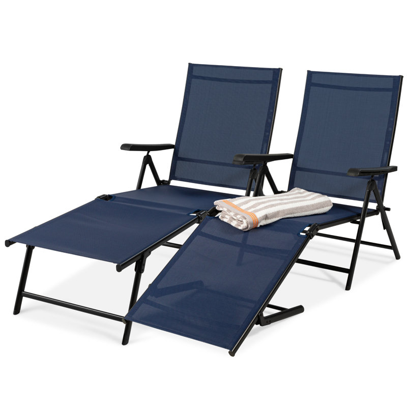 Jimell Outdoor Metal Chaise Lounge, Brown, Black