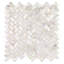 Oyster .5x1 Herringbone Polished Pearl Mosaic Tile