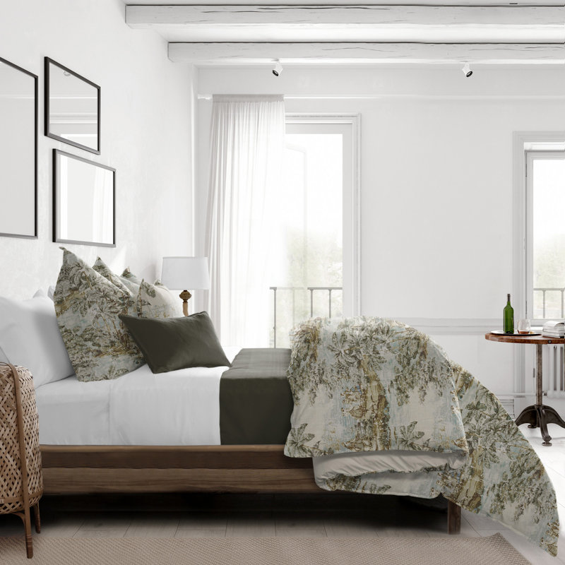 French Countryside Beige/Ivory Linen Duvet Cover Set