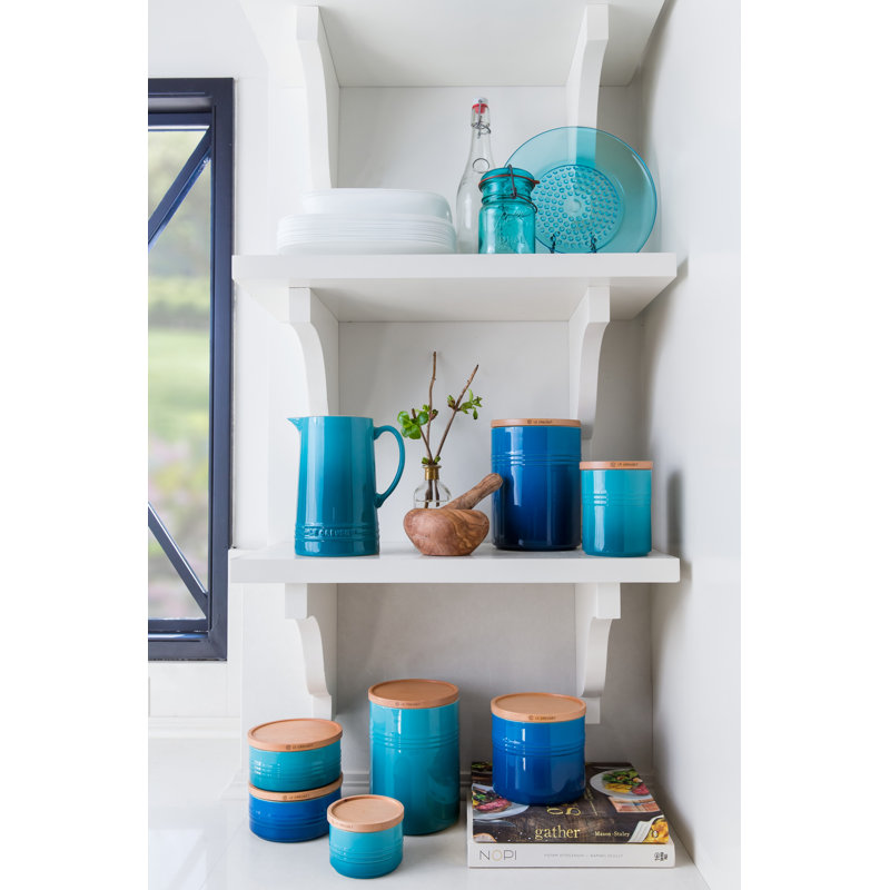 Metallics Kitchen Canister, 8" H x 5.5" W x 5.5" D, Marseille