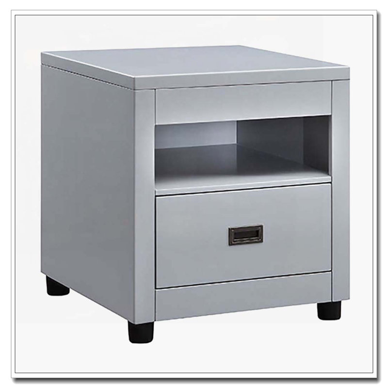 Dove Grey Storage End Table