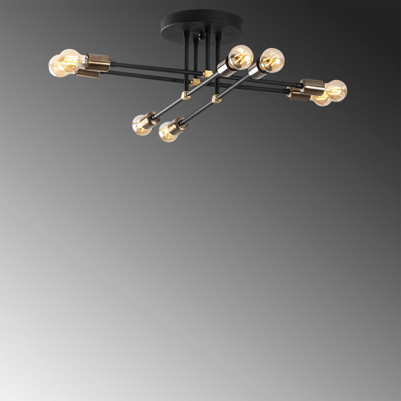 Paulie 8 - Light Sputnik Chandelier, Black