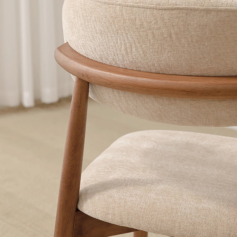 Chaises de salle à manger en tissu chenille simple et confortable