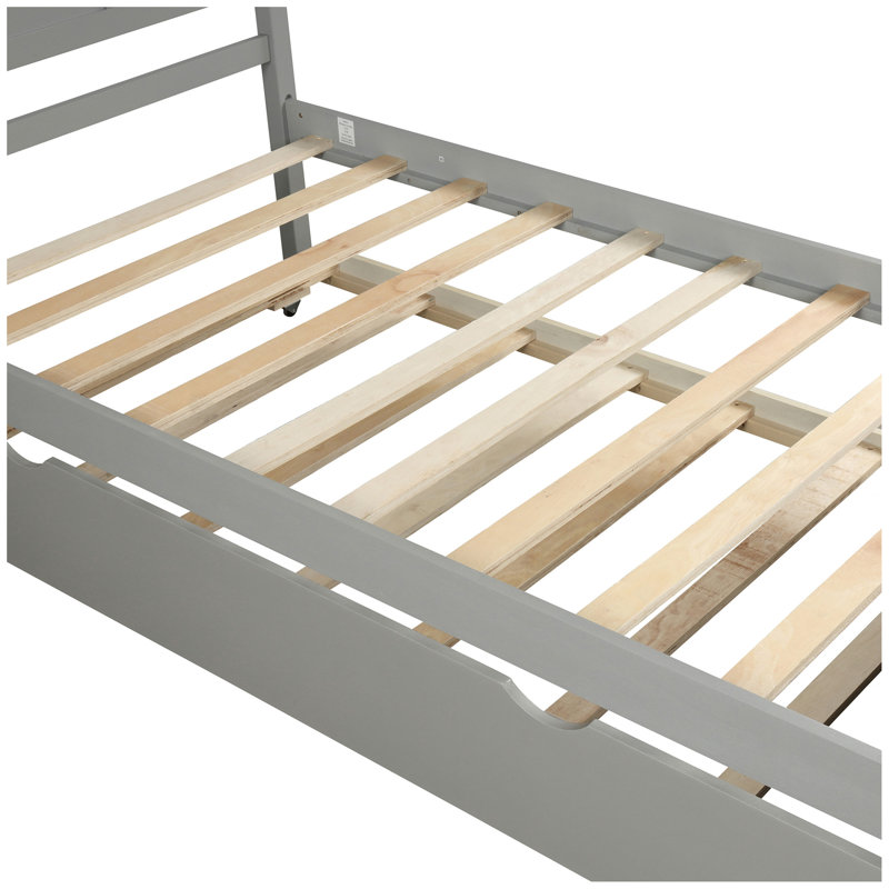 Lit plateforme avec couchette, cadre, Gris