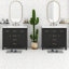 Ensemble de meuble-lavabo 72 po avec lavabo en céramique (séparé), armoire de salle de bain simple autoportante avec tiroirs et armoires,-827307531