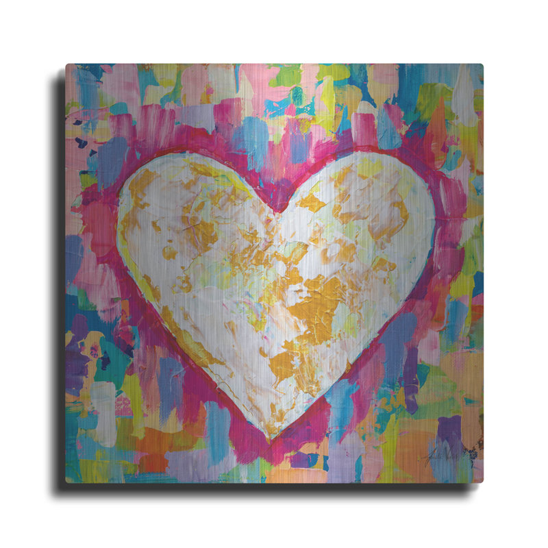 Art mural en métal «Pure Love» par Jeanette Vertentes Lark Manor ™, H 36 po x l 36 po