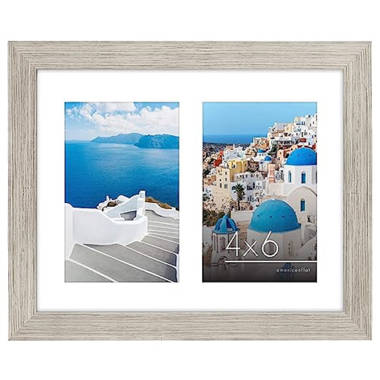 Ailise Gallery Wall Frame Set, Classic Metal Picture Frames for Wall or Tabletop Display (Set of 6) Latitude Run Color: Black, Picture Size: 11 x 14