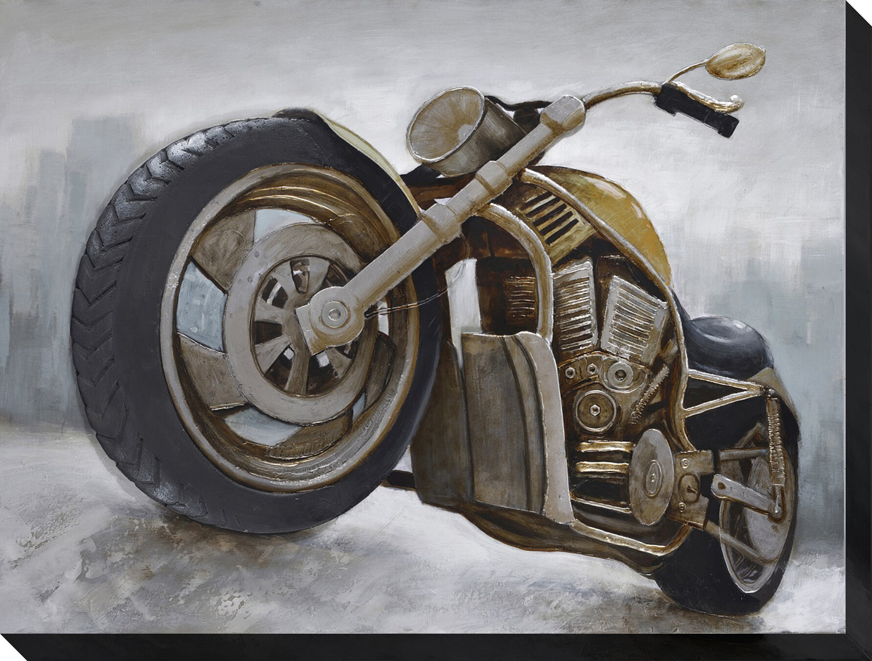 17 Stories 'Rev the Engine' Oil Painting Print on Wrapped Canvas | Wayfair