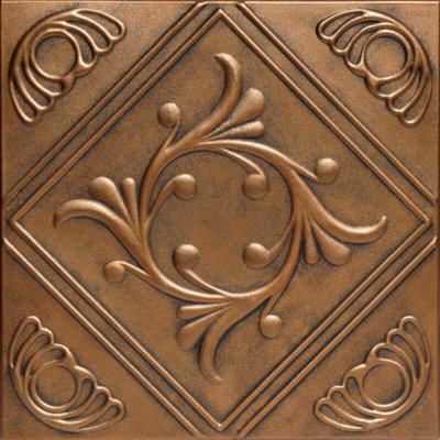 Carreau de plafond en polystyrène recouvert de diamant 1,6 pi x 1,6 pi Diamond Wreath