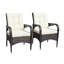 Chaises de salle à manger 2 pièces avec coussins Liberatore (coussin beige)
