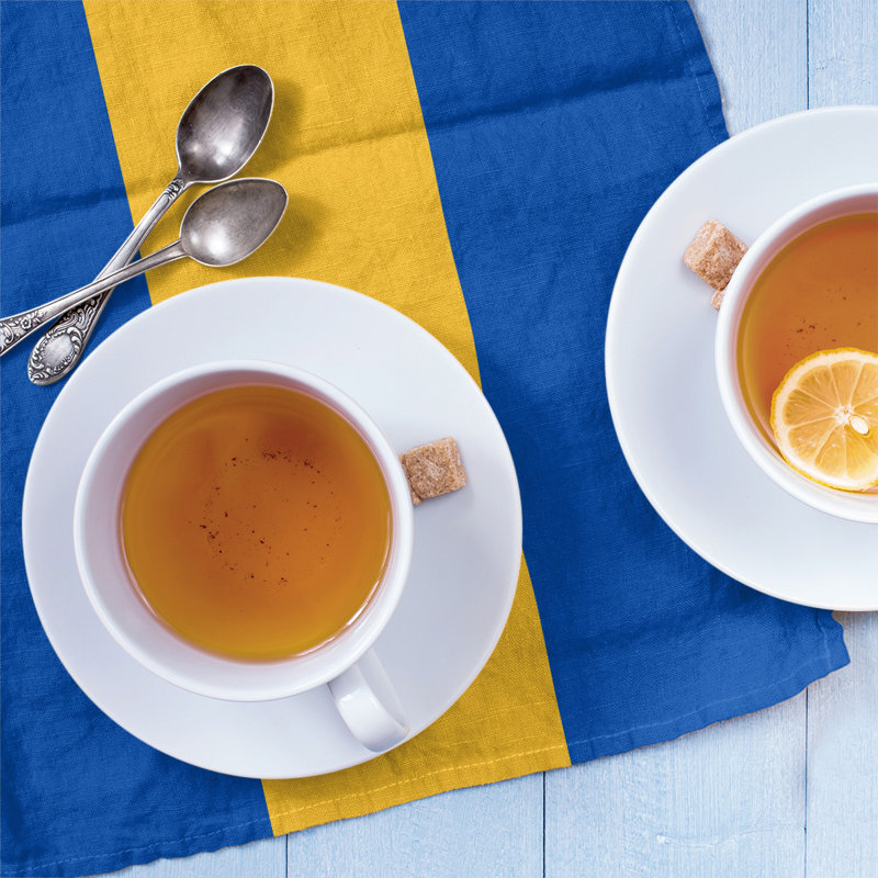 Anaheim Stripe Tea Towel Kitchen Towel, Poly Twill, Royal Blue/Gold/Royal Blue