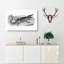 Crocodile in Black & White by George Shaw - Wrapped Canvas-55304586
