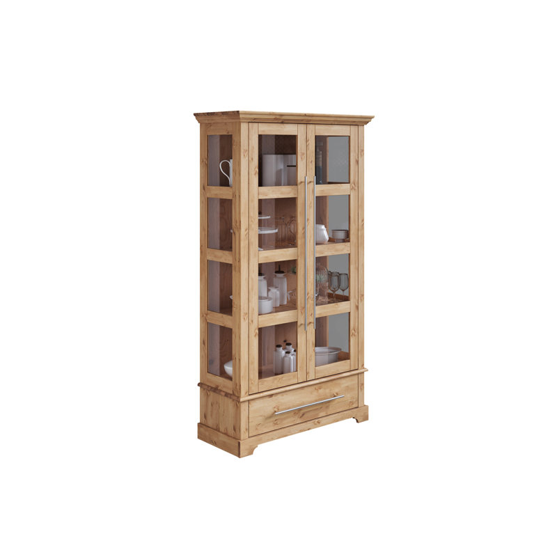 Texian Display Cabinet, Brown Oil