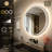 Maielle Round Bathroom LED Lighted Mirror, Illuminated Dimmable Anti-FogMakeup Vanity Mirror-595868680