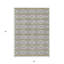Tapis intérieur / extérieur gris lavable ivoire et brun 5 pi x 8 pi