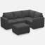 Canapé de rangement modulaire en L Aubade avec repose-pieds amovible-805846001