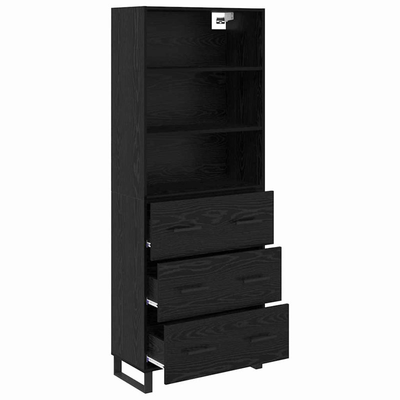 69.5cm Sideboard, Black Oak