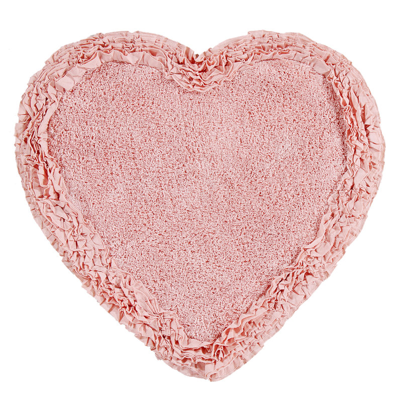 Tapis pour salle de bain 100% coton Zetilla, Rose