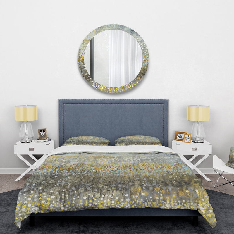 Glam Rain Abstract IV - Ensemble de housse de couette moderne et contemporain - Microfibre de polyester