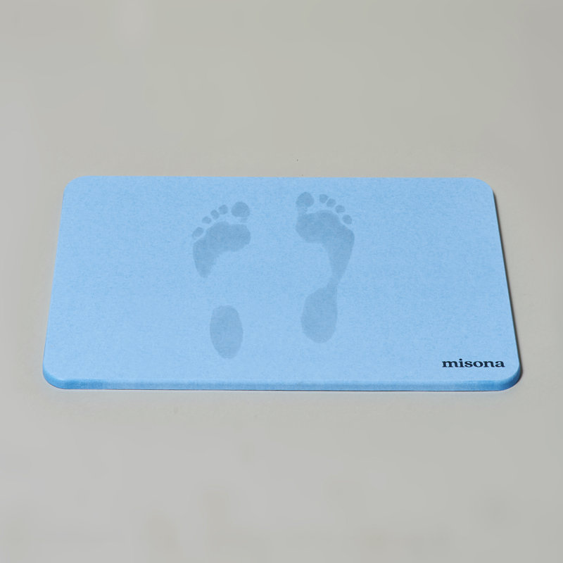 Misona Diatomite Stone Bath Mat, Blue
