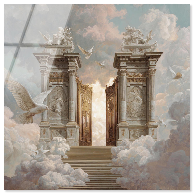 Cieux, portes, impression chrétienne par Art Remedy, H 20 po x l 20 po
