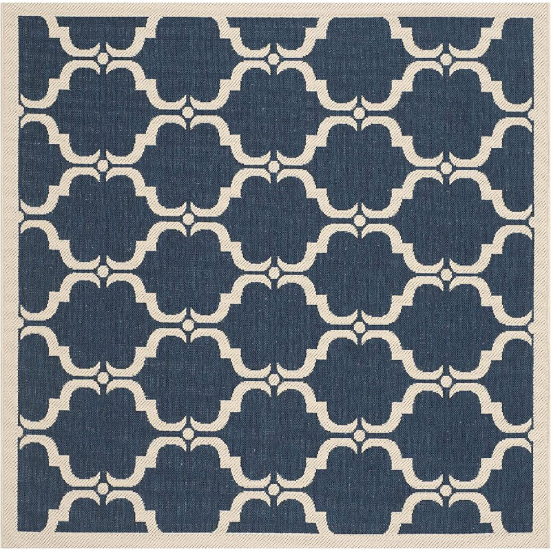 Herefordshire Performance Geometric Indoor/Outdoor Area Rug, Square 6'7"