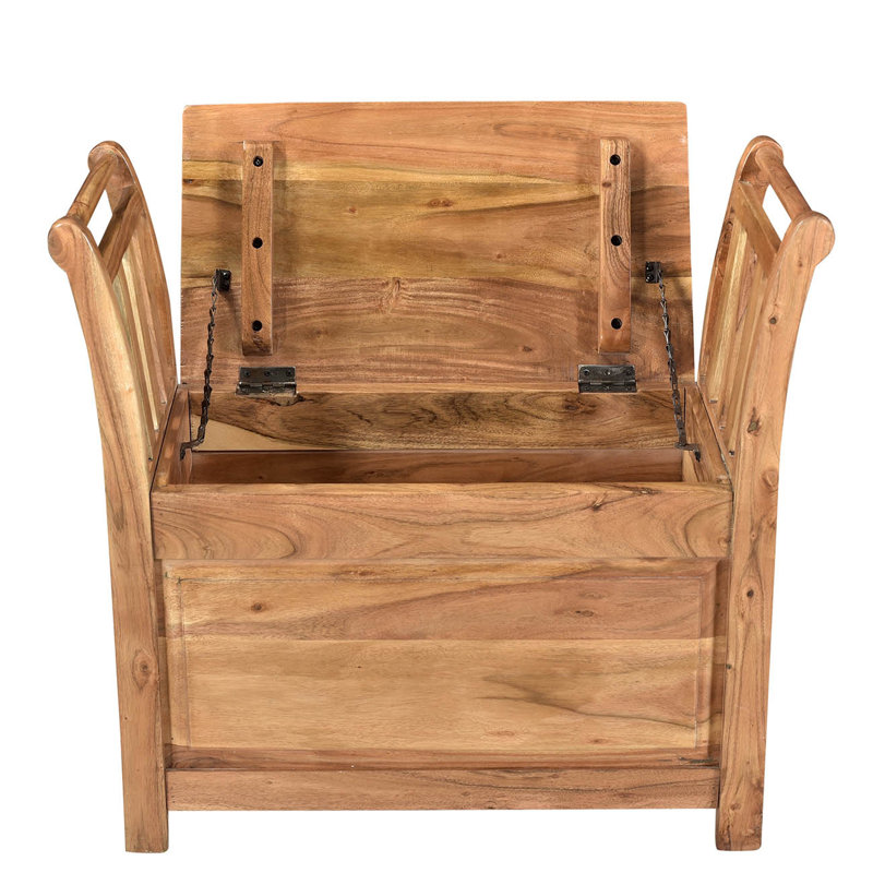 Banc de rangement en bois Fortunat