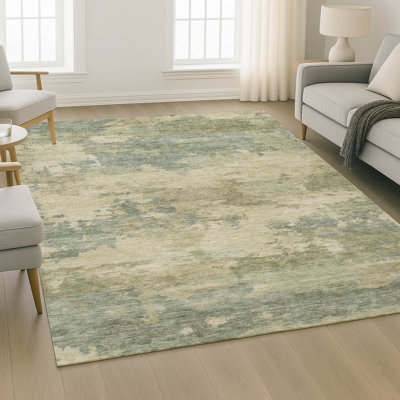 Premium Machine Washable Mayfield AMF2075 Abstract Rug