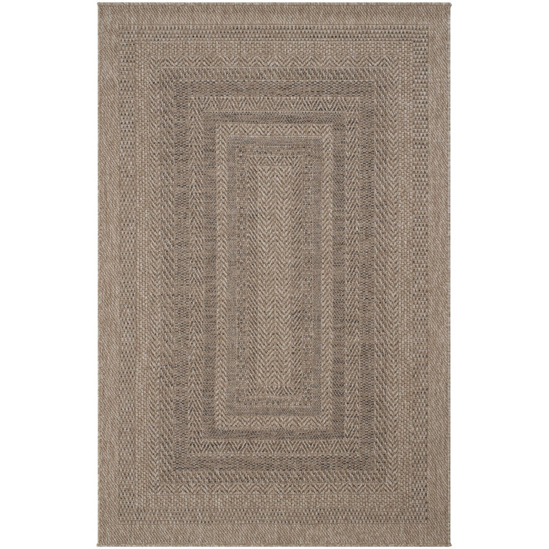Rheta Chevron Machine Made Indoor / Outdoor Area Rug, Rectangle 2'8" x 4'11"