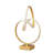 19" In Abstract Infinity Matte Gold Modern Table Lamp