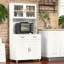Armoire de rangement autoportante avec portes en verre Kitchen Pantry