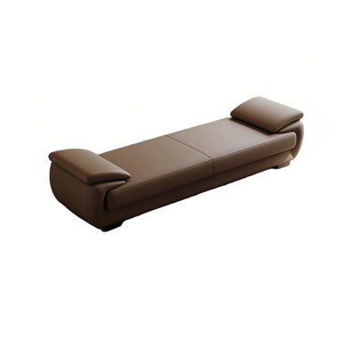 Minesha Genuine Leather Upholstered Bench