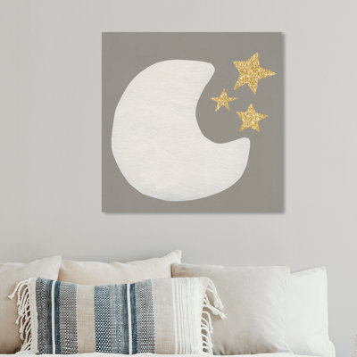 « lune et étoiles », impression encadrée