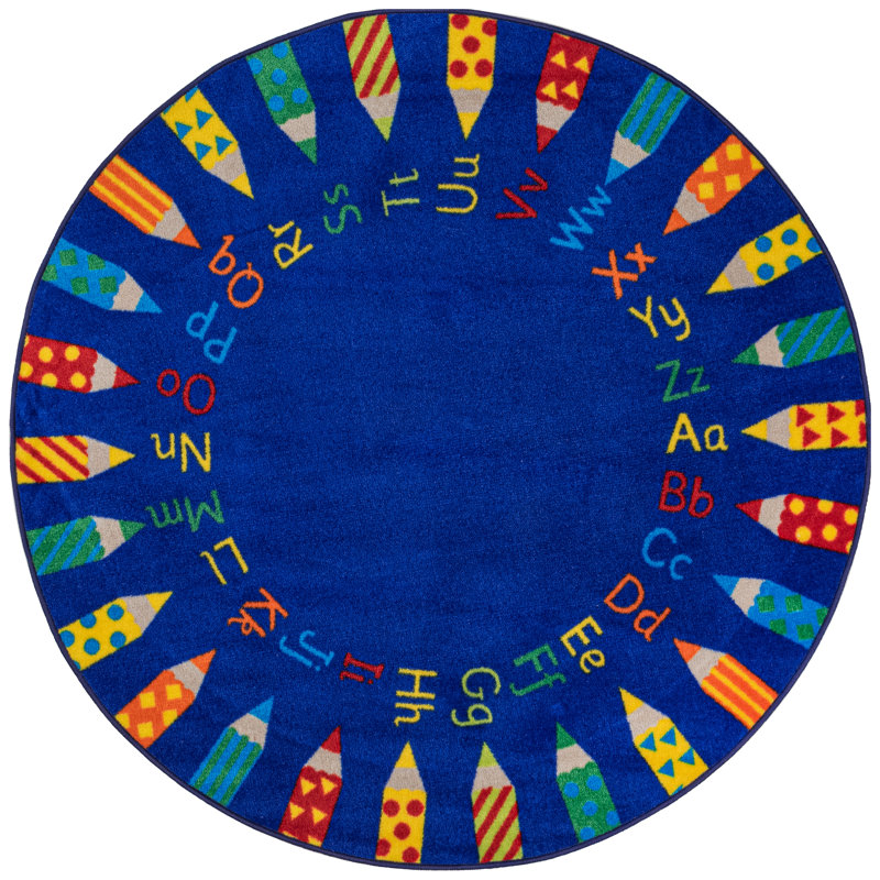 Tapis à poils longs Deandre, Rond 5 pi