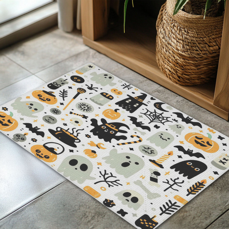 Tapis tressé Creepy Fright Fest, Rectangulaire 3 pi x 5 pi