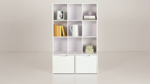 Zipcode Design™ Hilger 55.3H x 35.4W Cube Bookcase with 3 Large Drawer &  Reviews