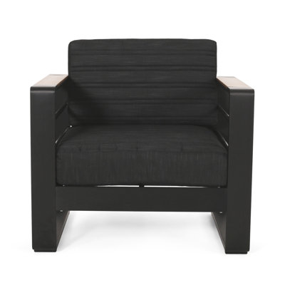 Observed Club Chair - Aluminum Structure, Water- Upholstery, Slat Scrutinizing Stunning Metal & Wood, Padding, Captivation